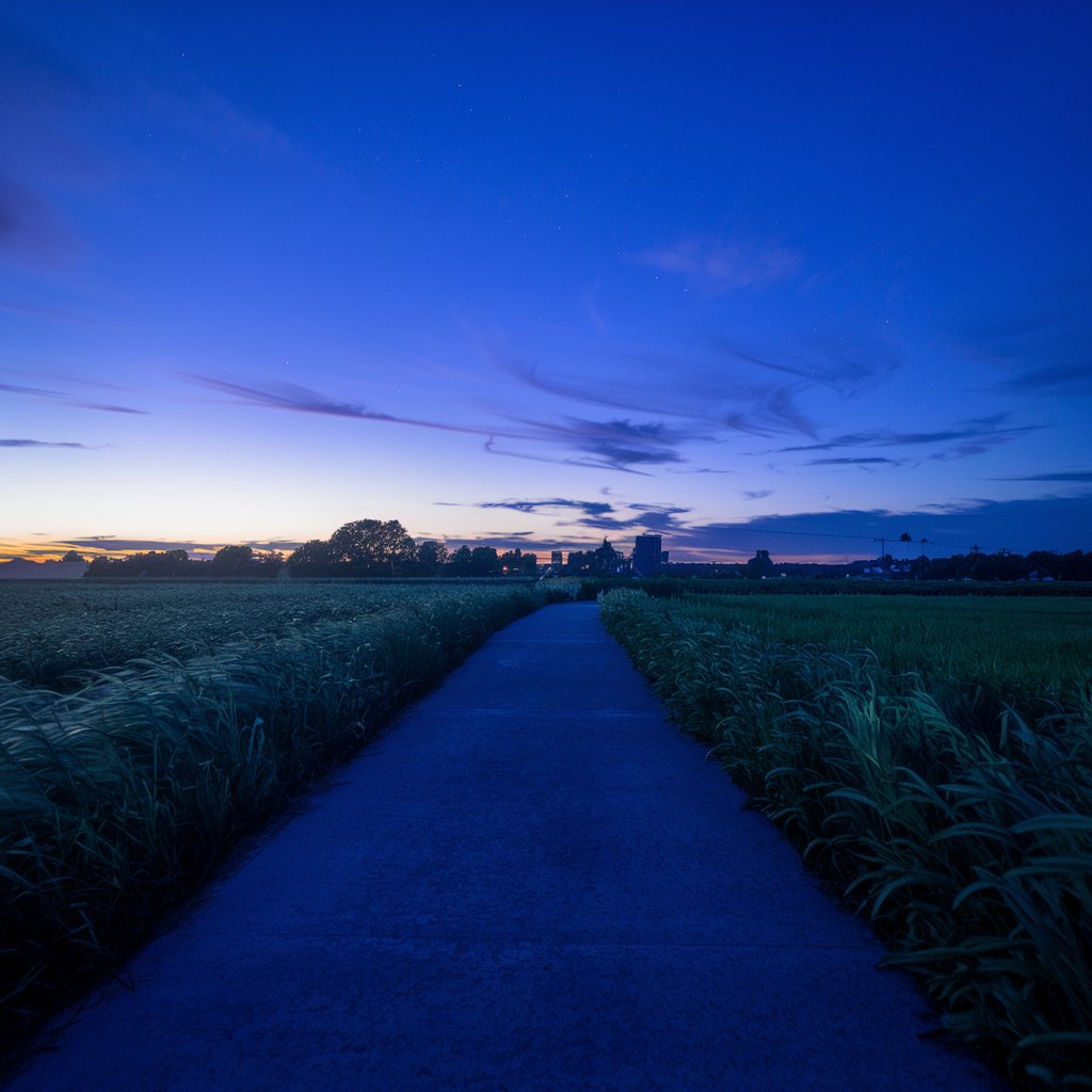 A dimly lit path symbolizing the journey of uncertainty and the courage to move forward.”