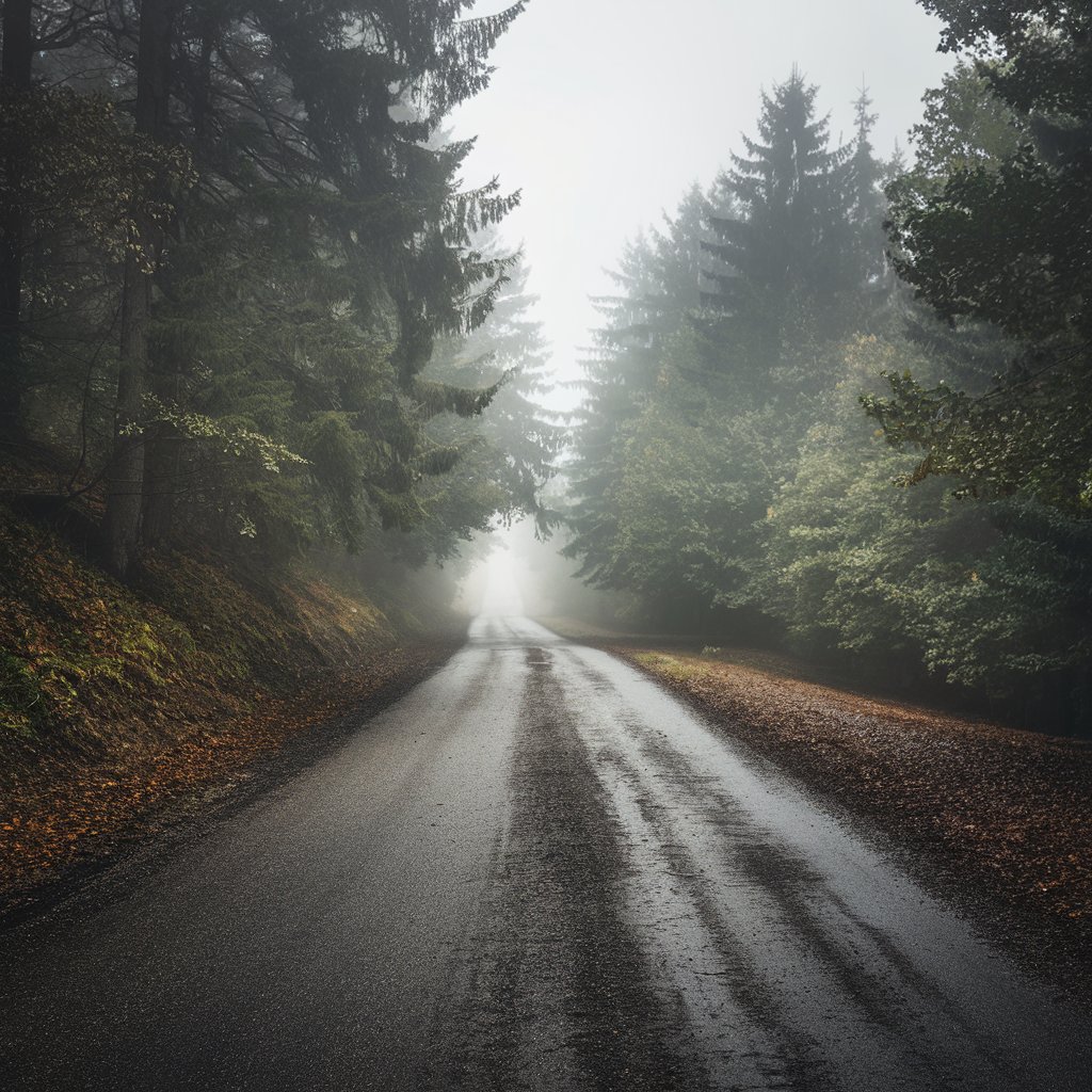 A foggy, road stretches ahead, symbolizing the journey of faith and the beauty of embracing the unknown.