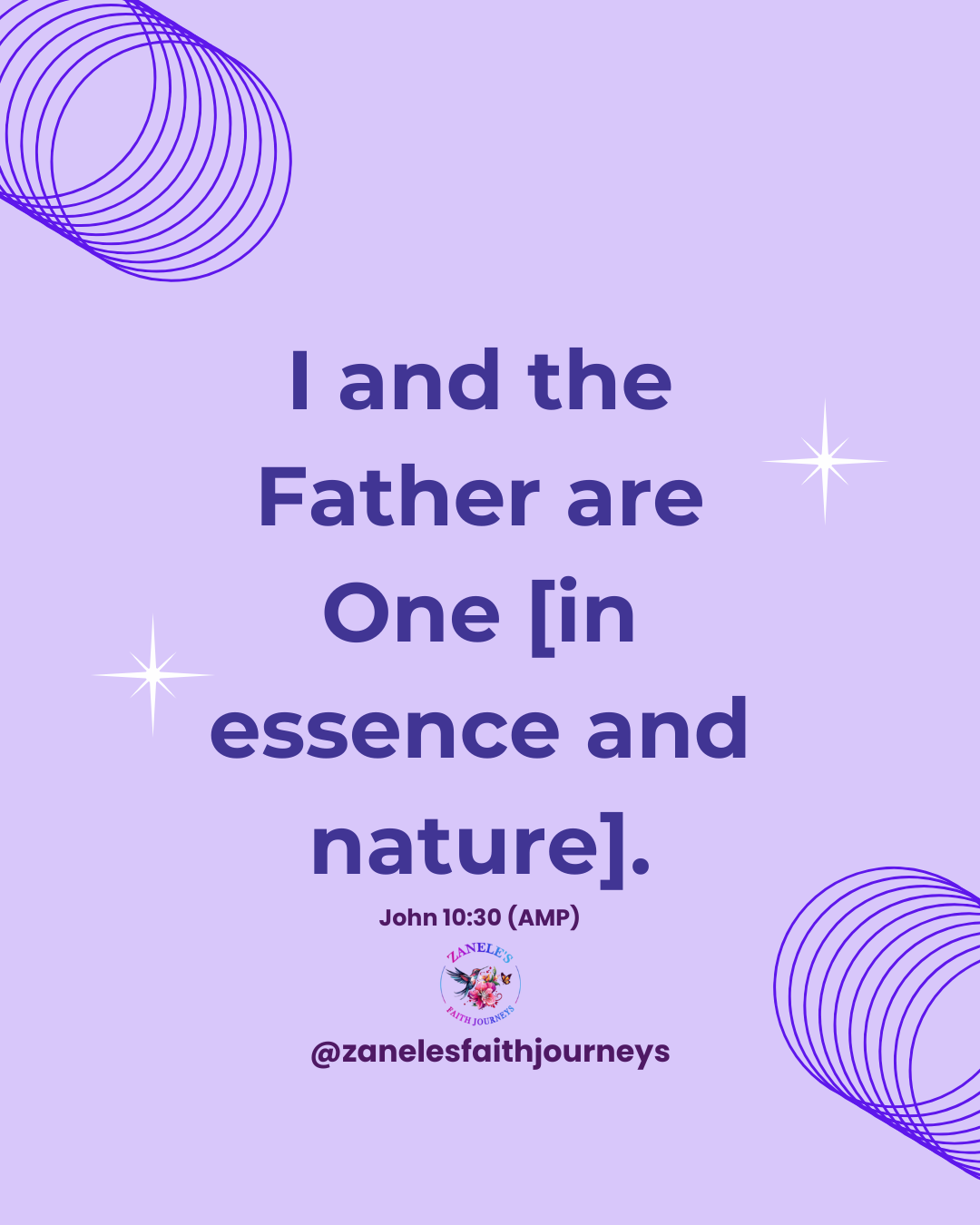 Bible verse John 10:30, Jesus and the Father are one, Scripture about unity of God and Christ.