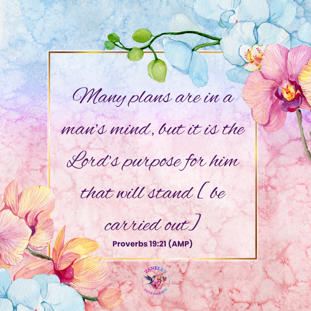 Faith-based quote about trusting God's timing over personal plans