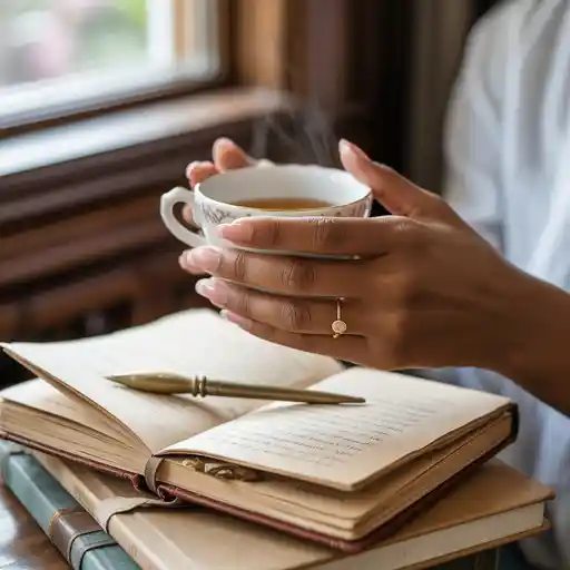 Journal and pen for personal reflection and goal setting.