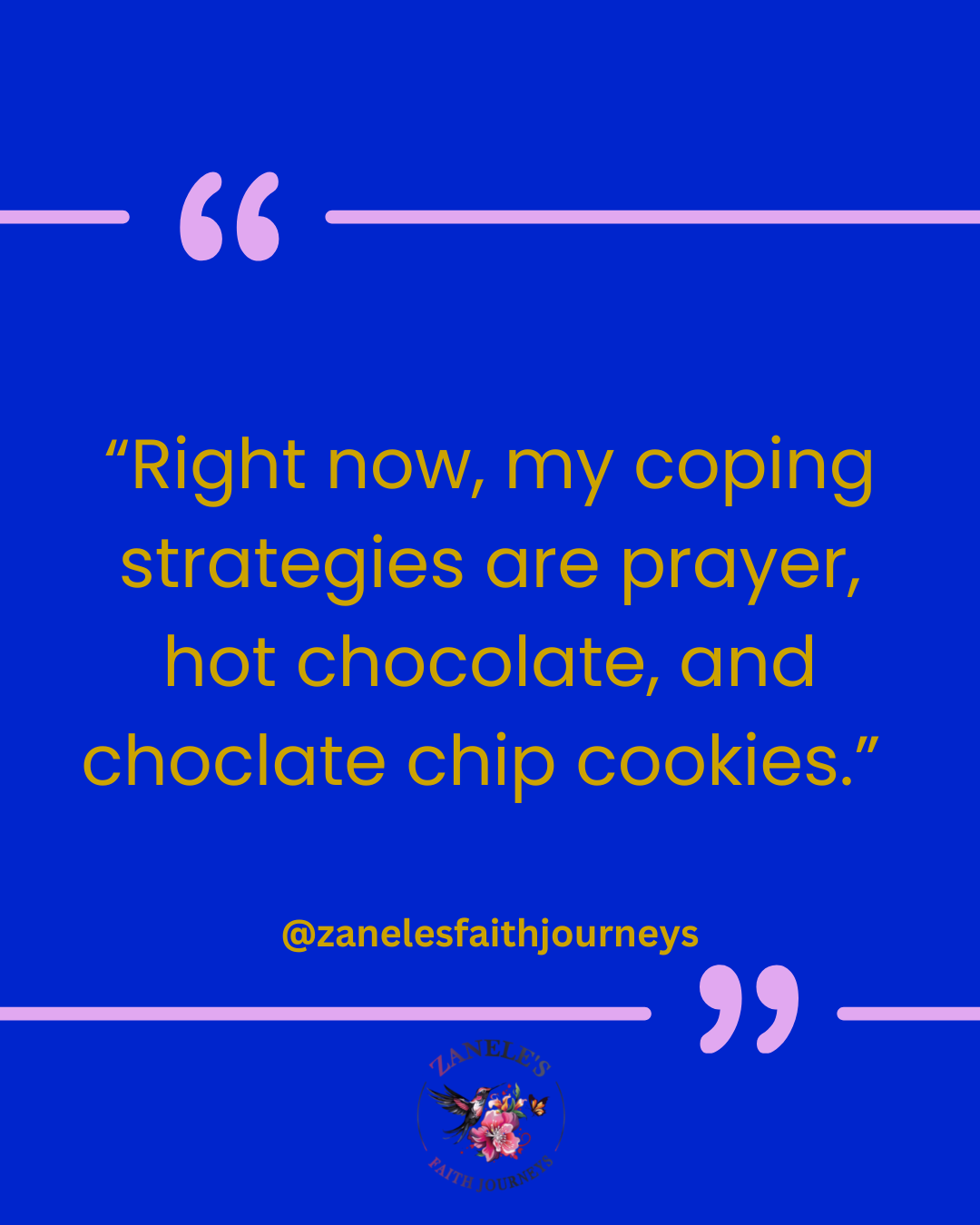 Inspirational quote graphic redefining faithfulness as survival and showing up.