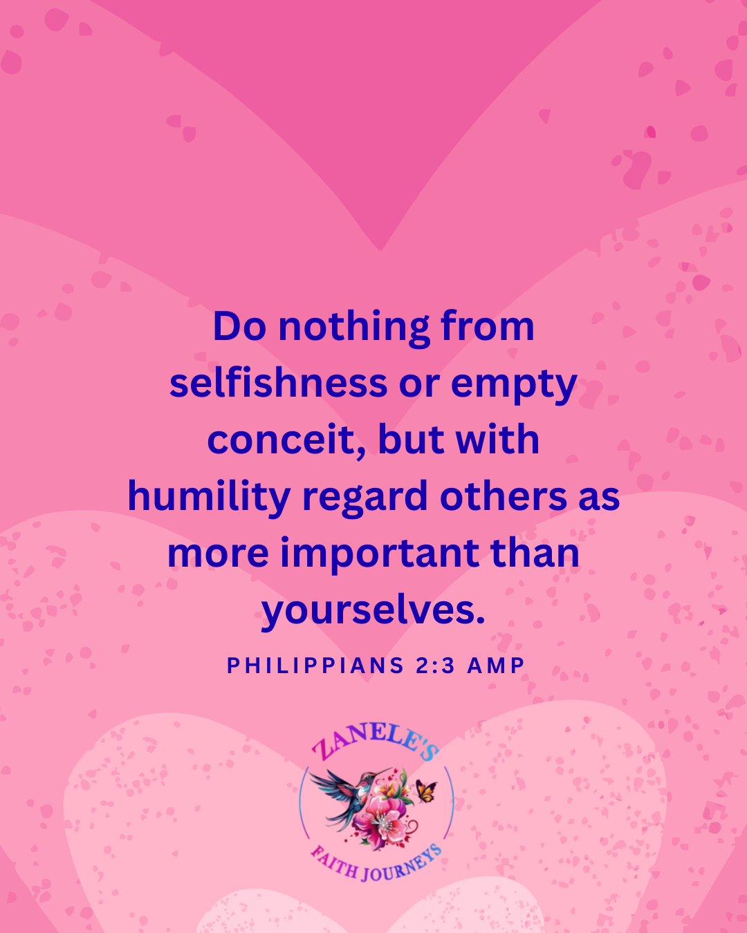 Bible verse Philippians 2:3 about humility and valuing others.