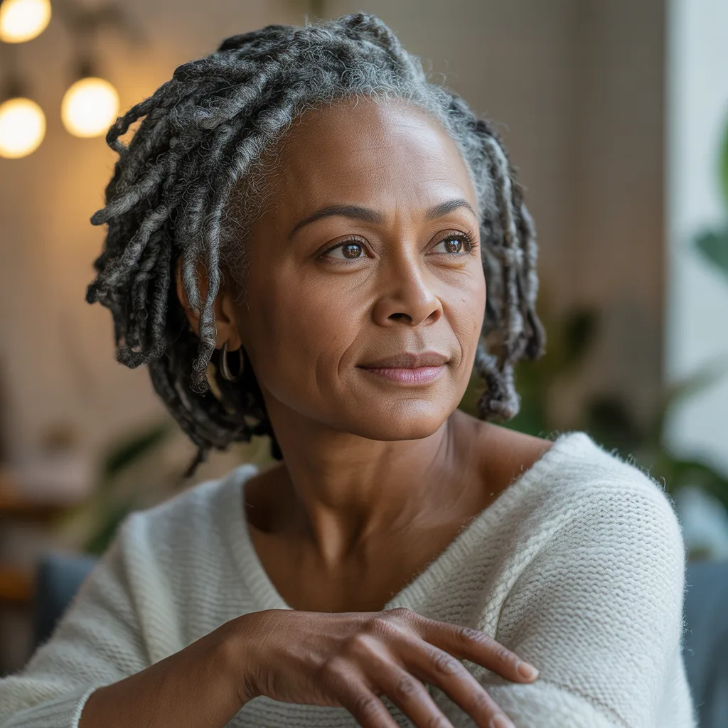 Quote about menopause bringing deep introspection and surfacing buried wounds.